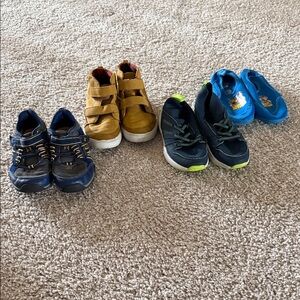 Kids Sneakers - Navy, Tan, and Blue